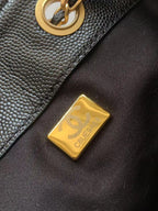 25 Small Handbag Grained Calfskin & Gold-Tone Metal Bag