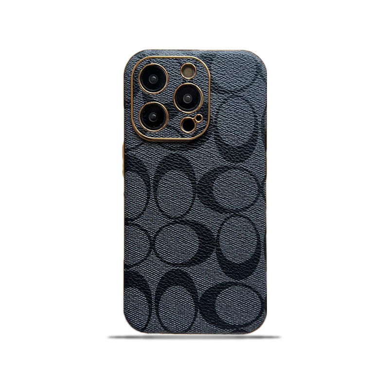 Κλασική θήκη iPhone Δερμάτινη Μαύρη -QBK240513