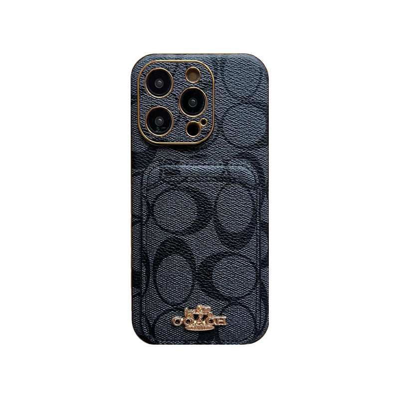 Classic iPhone Case With Card Holder Coffee -KB241651