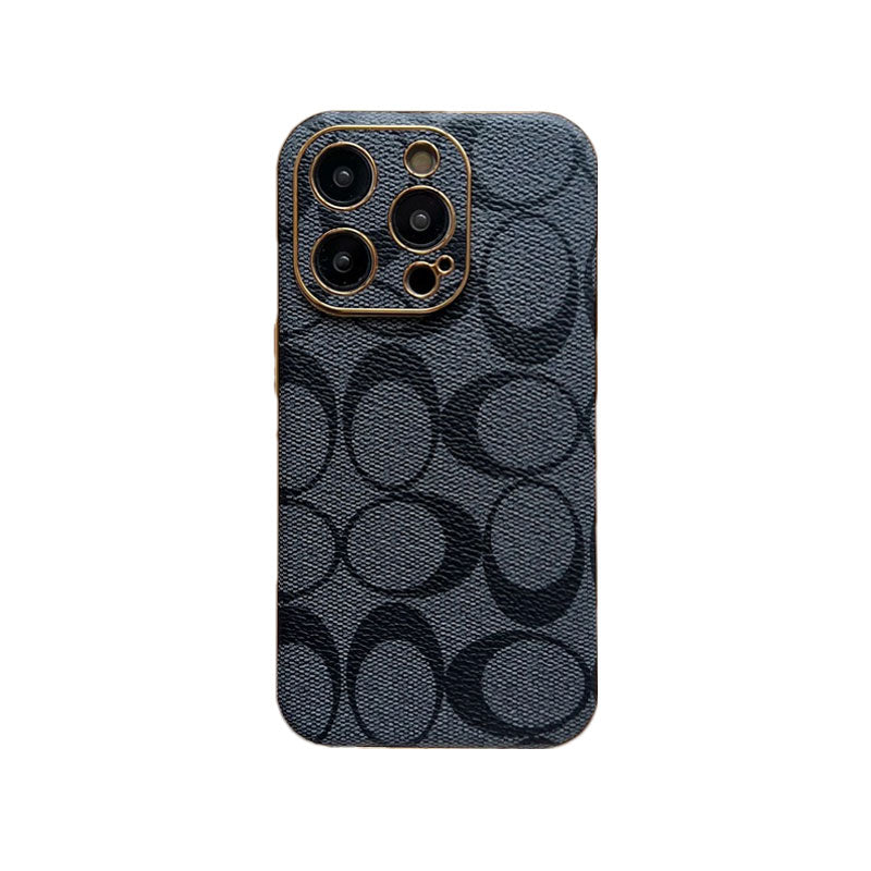 Κλασική θήκη iPhone Δερμάτινη Μαύρη -QBK240513
