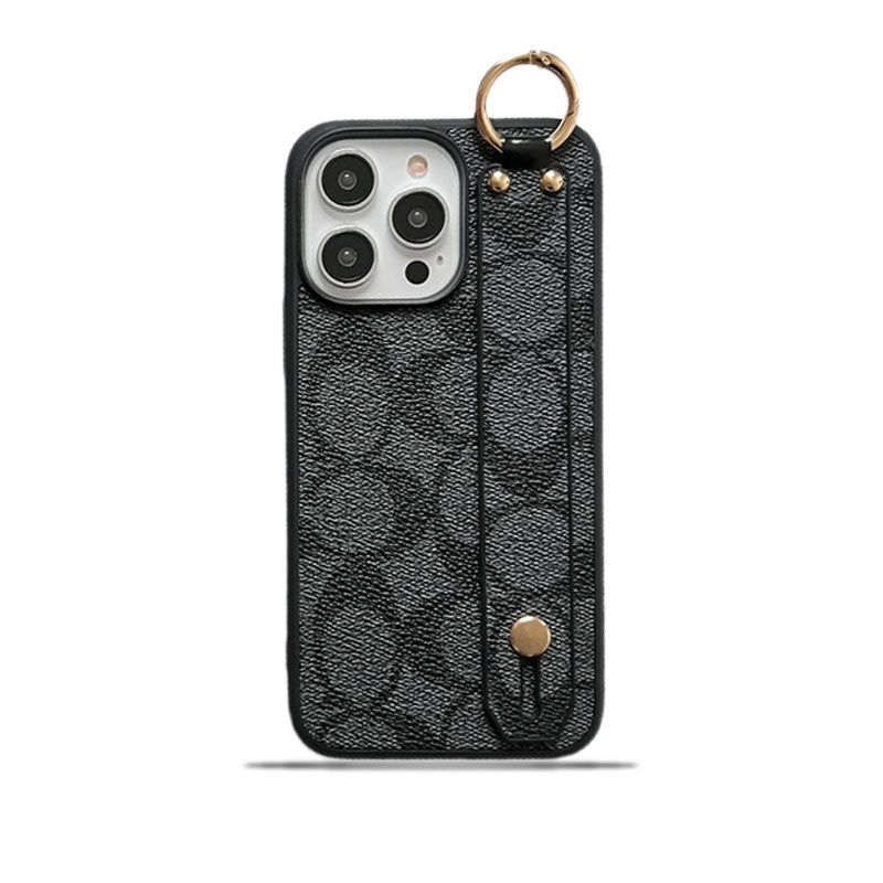 Klassische iPhone-Hülle mit Halterung, Schwarz-SW240330