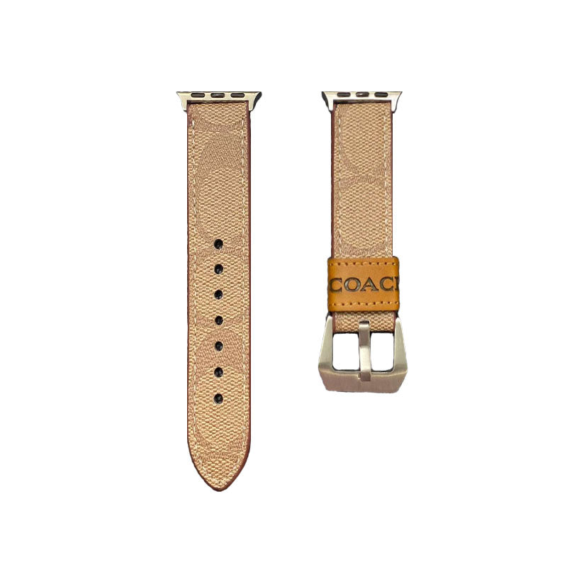 レザー クラシック Apple Watch バンド ダークブラウン-YHK244221710