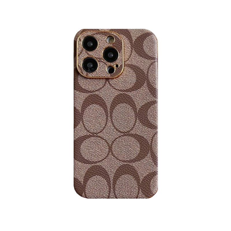 Classic iPhone Case Leather Light Brow -QBK240513
