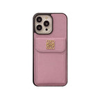 Luxury iPhone Case With Card Holder Black-QBK240603