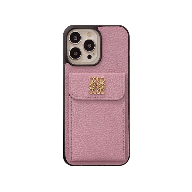 Πολυτελής θήκη για iPhone με θήκη κάρτας Μαύρη-QBK240603