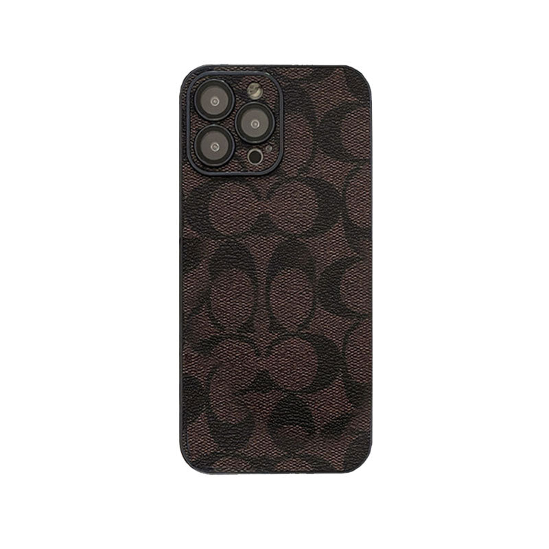 Coque iPhone classique marron -QB240402