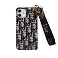 Étui tendance pour iPhone avec sangle Noir-GS240315