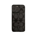 Étui classique pour iPhone avec portefeuille noir-HP240513
