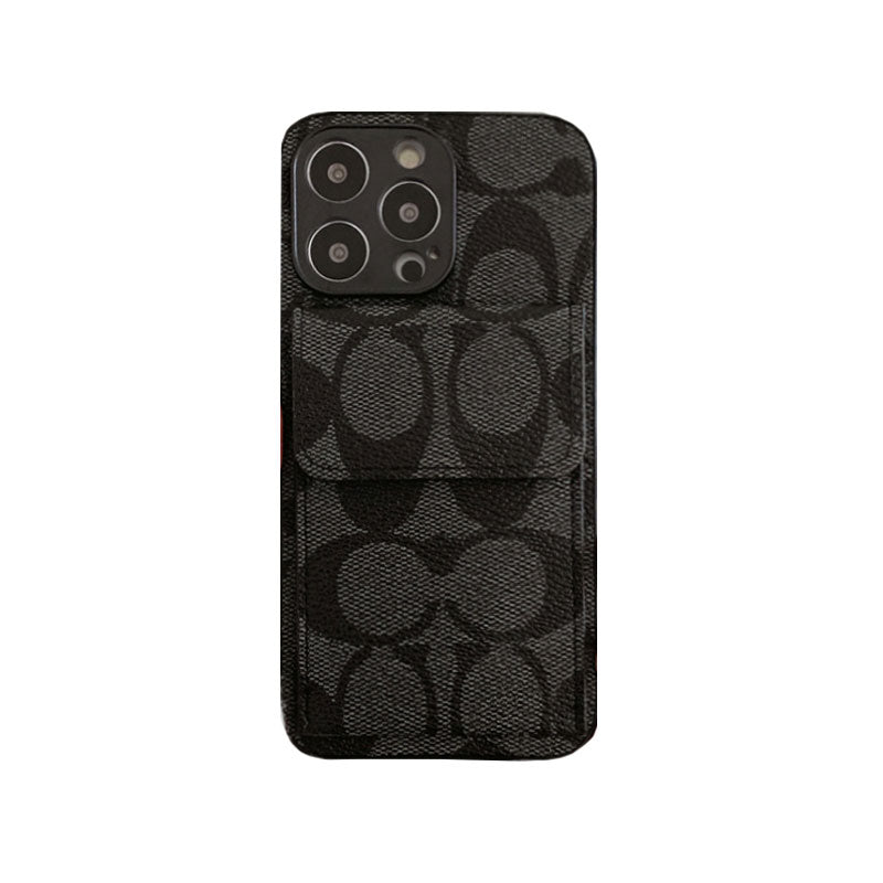 Κλασική θήκη iPhone με Πορτοφόλι ανοιχτό καφέ-HP240513