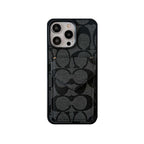 Klassische iPhone-Hülle mit Kartenhalter und Riemen Hellschwarz -SJ240513