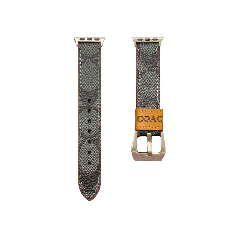 Correa de cuero Coach para Apple Watch Café-YHK244221710