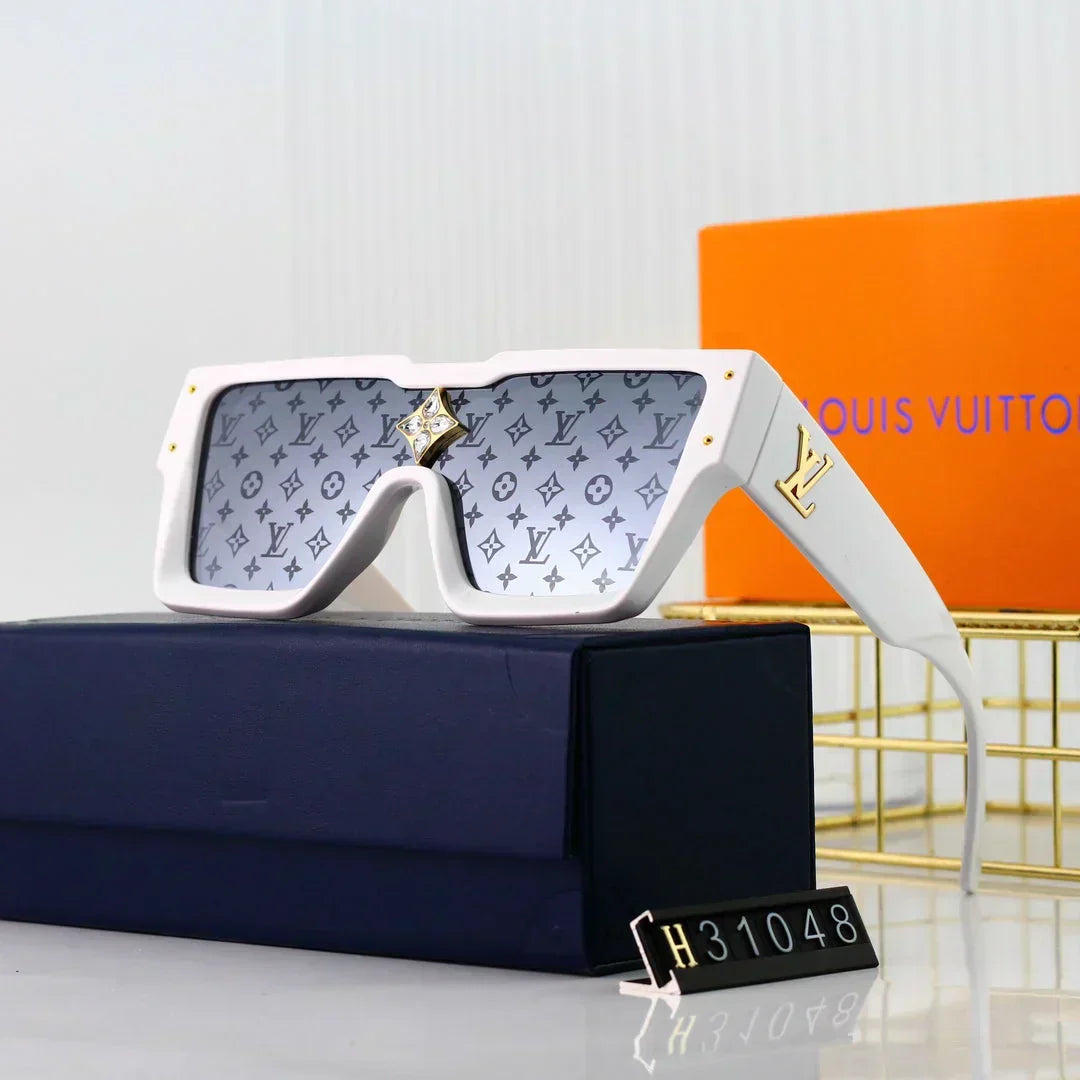Weiße Square-Sonnenbrille H31048 Originalansicht