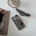 Capa para iPhone com pulseira Houndstooth da moda