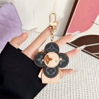 Flower Leather Bag Charm | Cute Keychain & Handbag Accessory