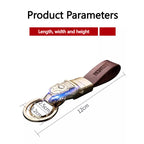 Genuine Leather Car Keychain – Premium Key Ring Chain for Men