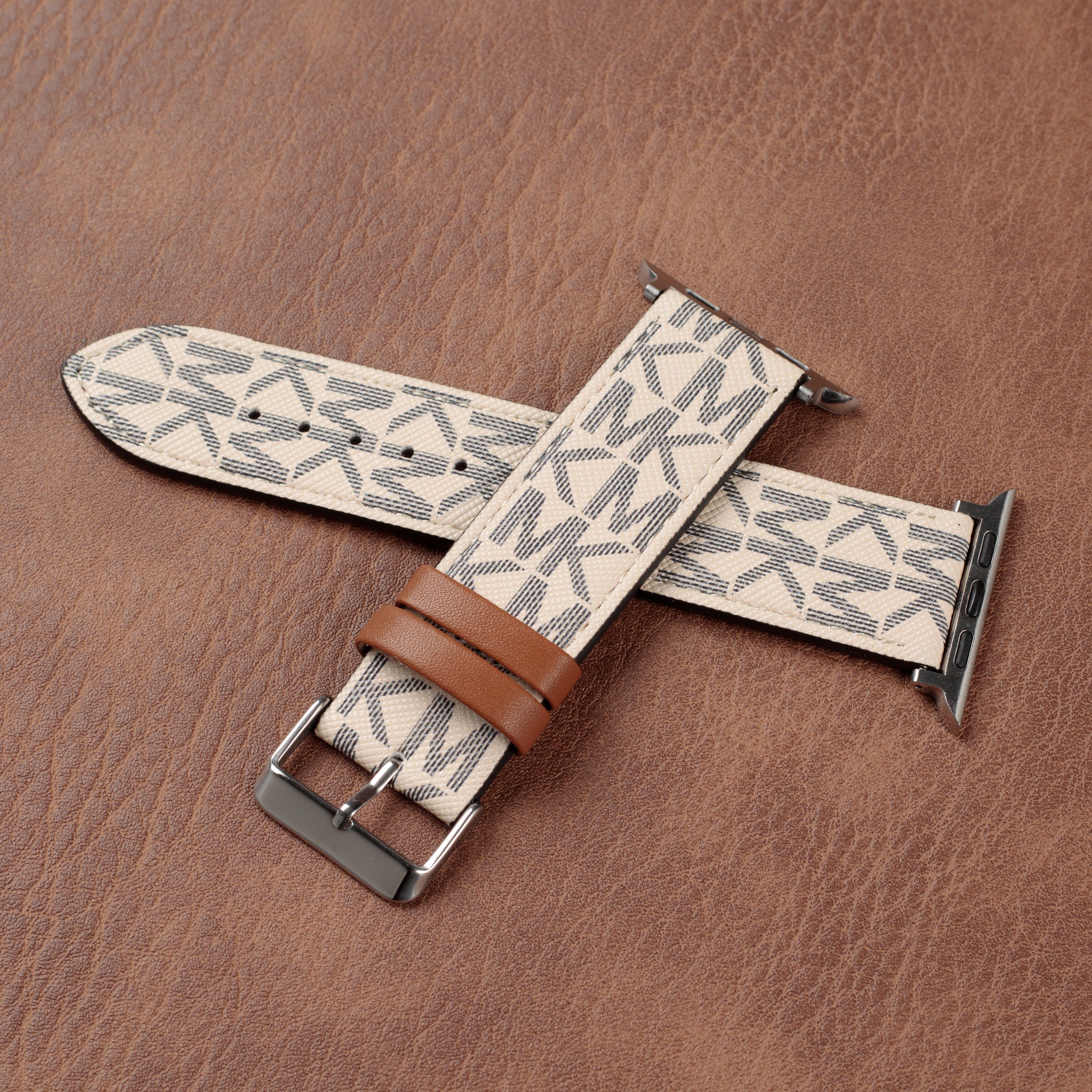 Leather Monogram Apple Watch Bands