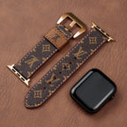 Leather Monogram Apple Watch Bands