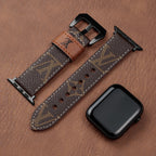 Leather Monogram Apple Watch Bands