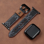 Leather Monogram Apple Watch Bands