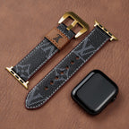 Leather Monogram Apple Watch Bands