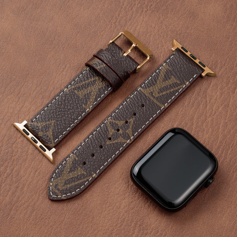 Leather Monogram Apple Watch Bands