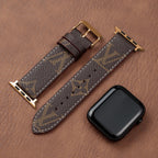 Leather Monogram Apple Watch Bands
