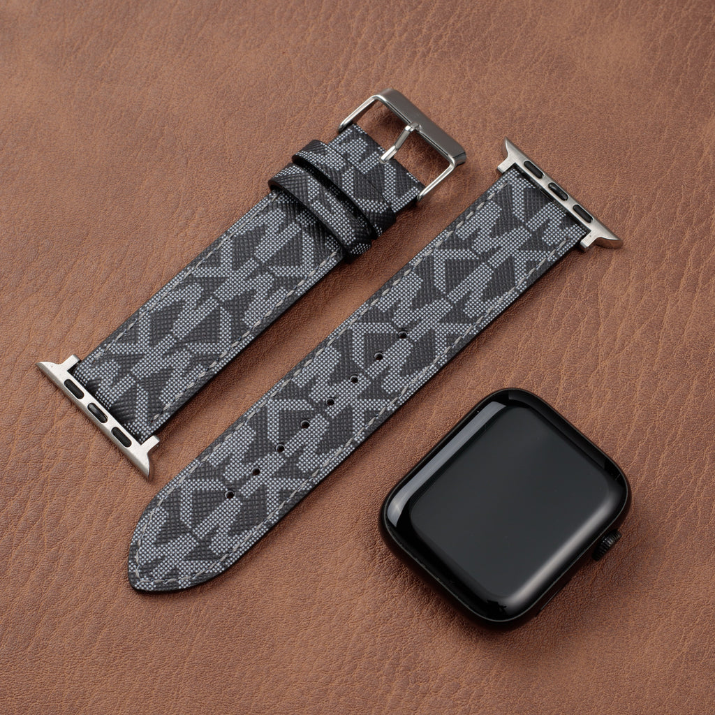 Leather Monogram Apple Watch Bands