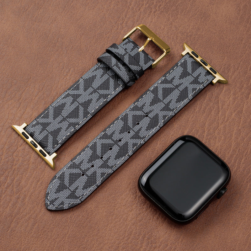Leather Monogram Apple Watch Bands