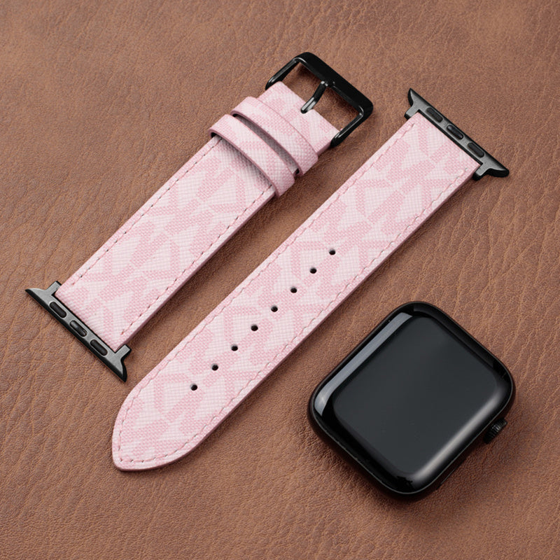 Leather Monogram Apple Watch Bands