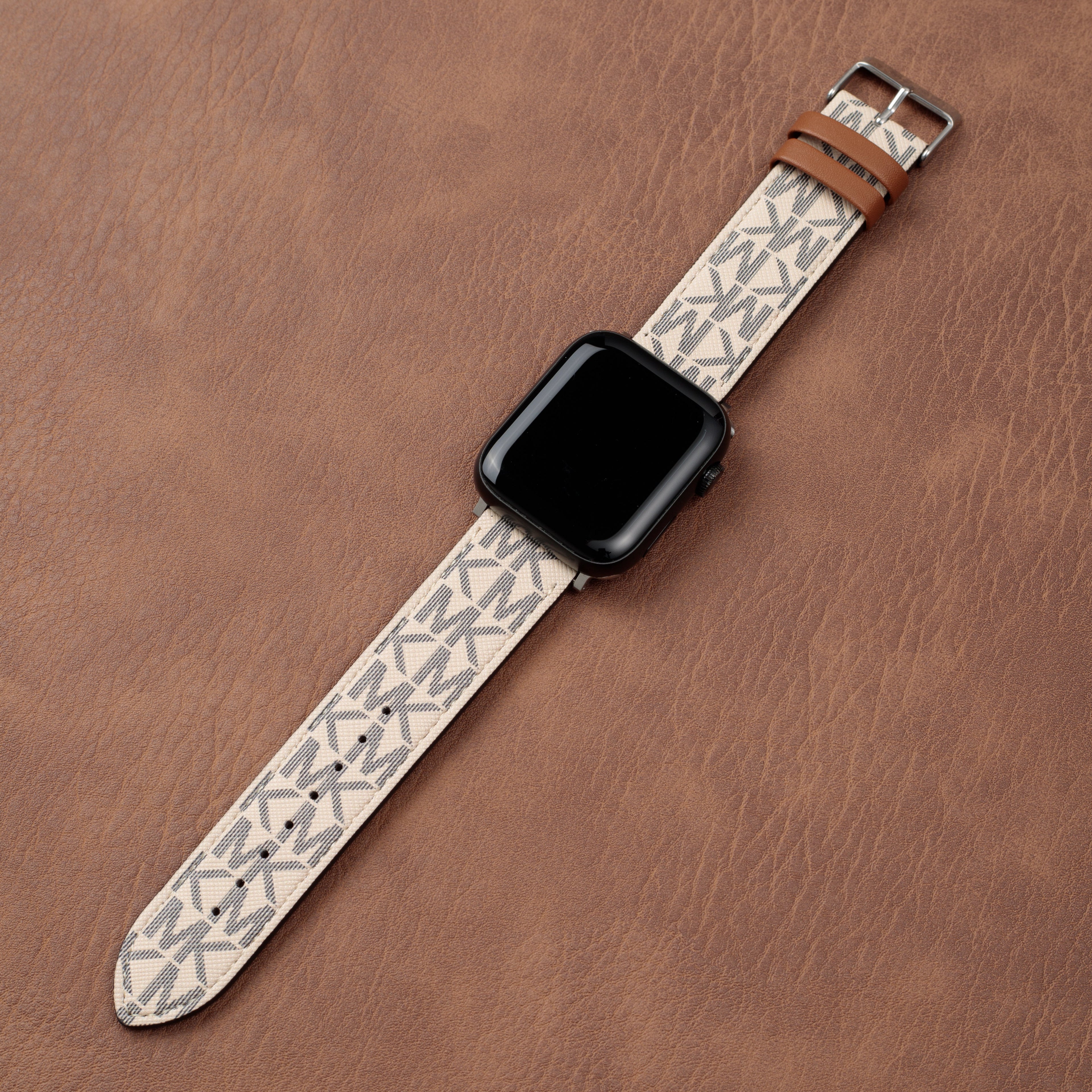 Leather Monogram Apple Watch Bands