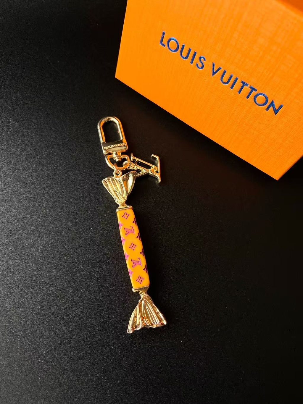 Luxury Lollipop Monogram Bag Charm Keychain