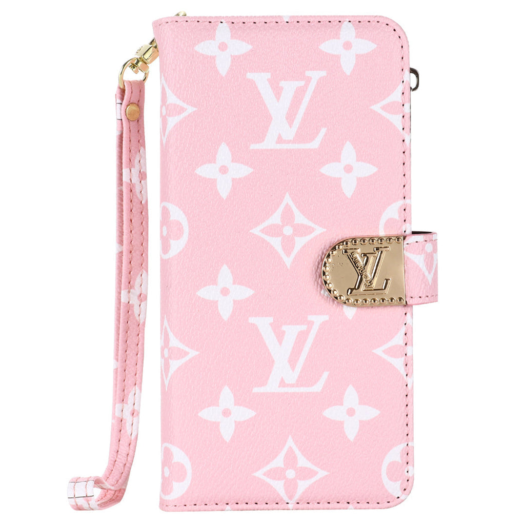 MONOGRAM CANVAS LEREN PORTEFEUILLE SAMSUNG MOBIEL TELEFOONHOESJE