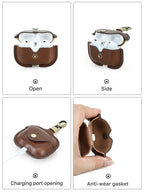 Airpods Pro 3 Leather Airpods Case with Clip