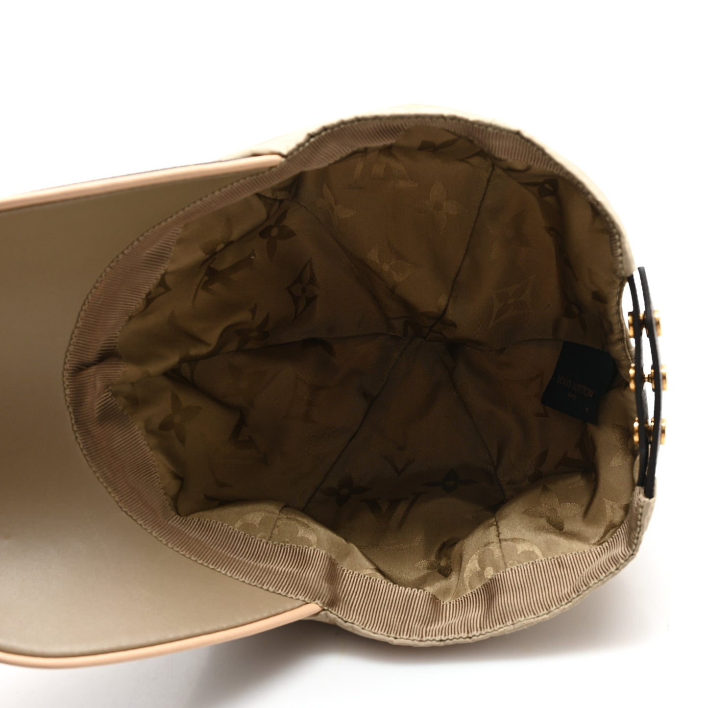Beige Contrast Brim Baseball Cap