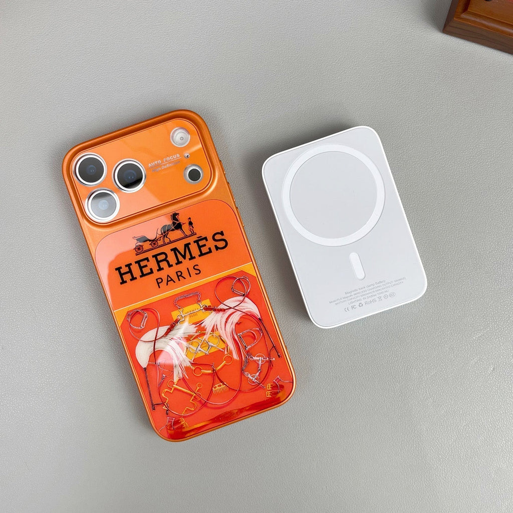H Luxe iPhone-hoesje uit de oranje serie