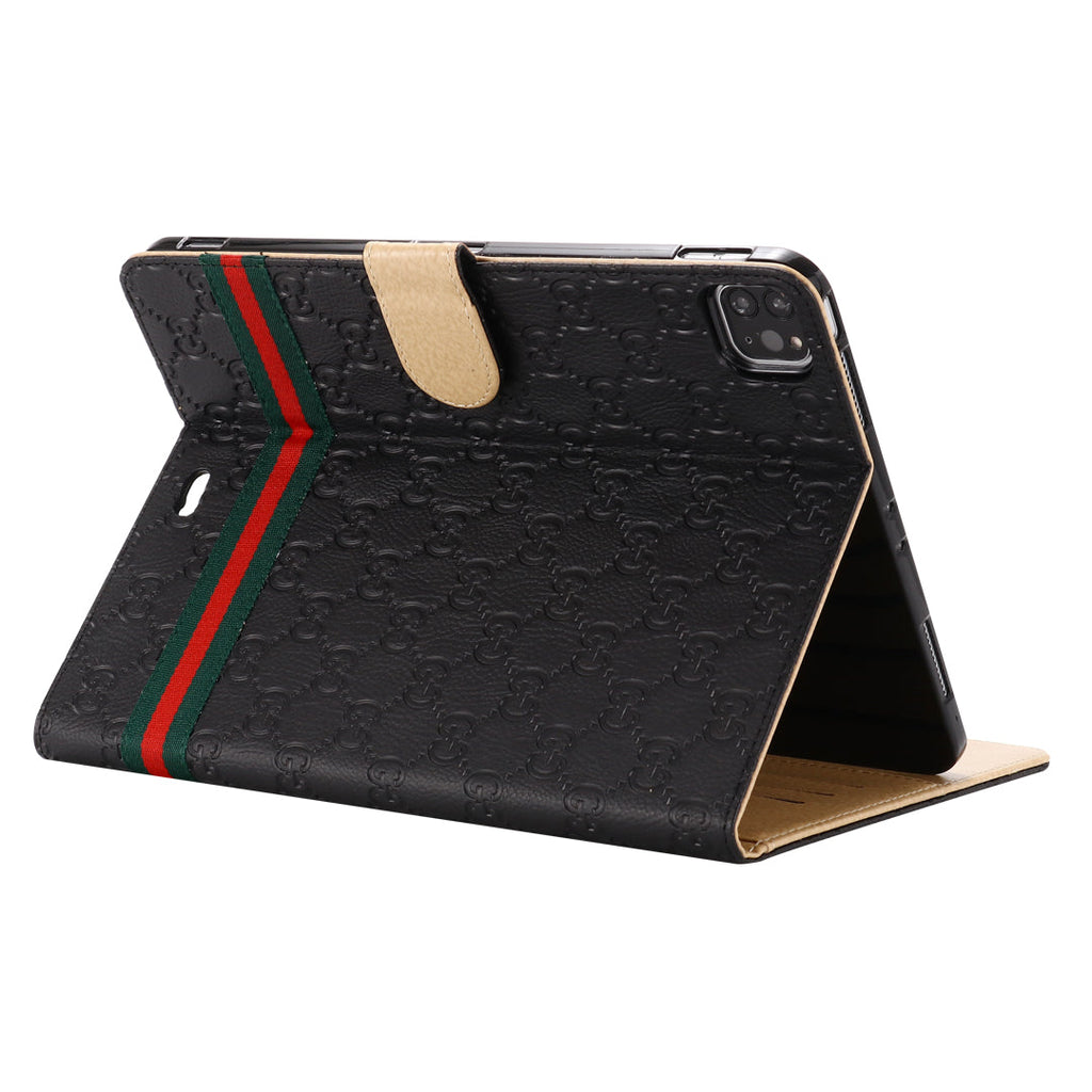 スタンド機能付き 3D エンボス フリップ カバー ホルスター Apple iPad ケース