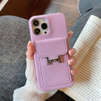 Skórzane etui na iPhone'a z uchwytem na kartę H