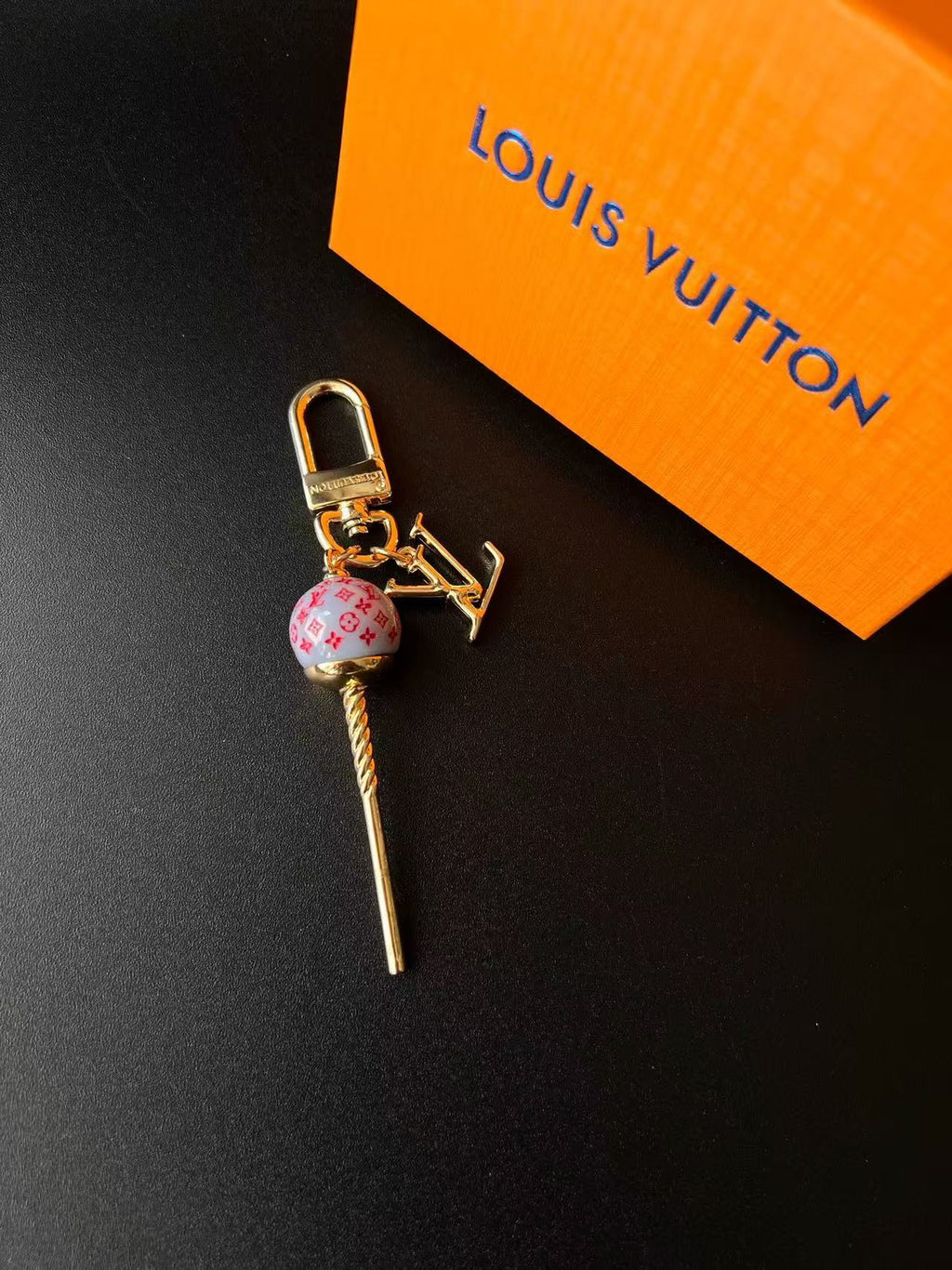 Luxury Lollipop Monogram Bag Charm Keychain