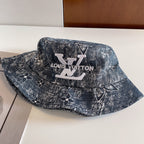 Luxury Monogram Embroidered Bucket Hat