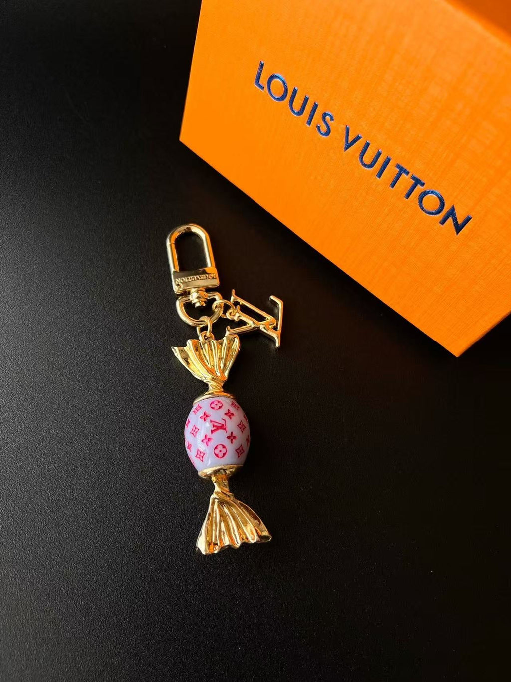 Luxury Lollipop Monogram Bag Charm Keychain