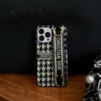 Capa para iPhone com pulseira Houndstooth da moda