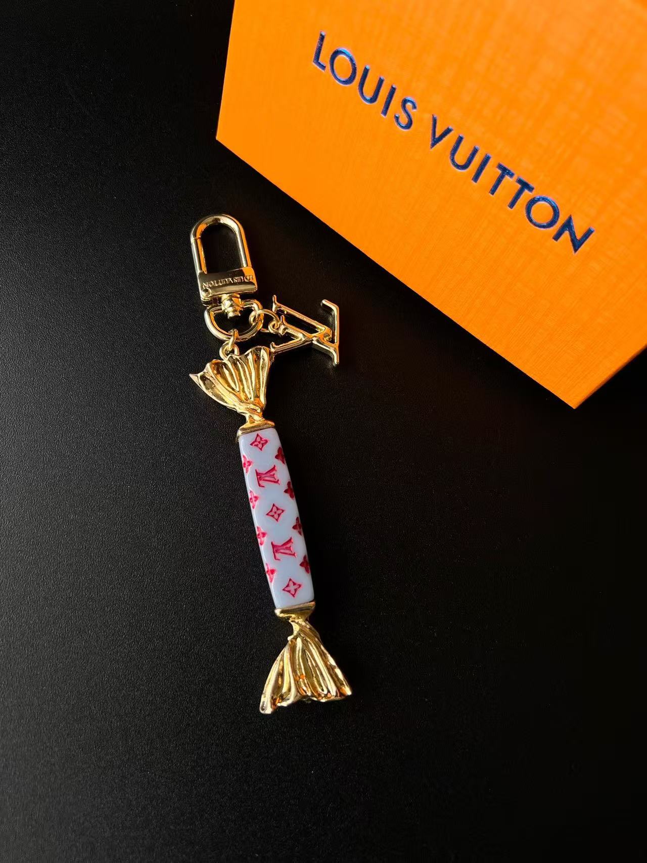 Luxury Lollipop Monogram Bag Charm Keychain