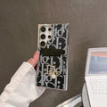 Elegantní ikonické módní pouzdro na Samsung s kapsou na karty