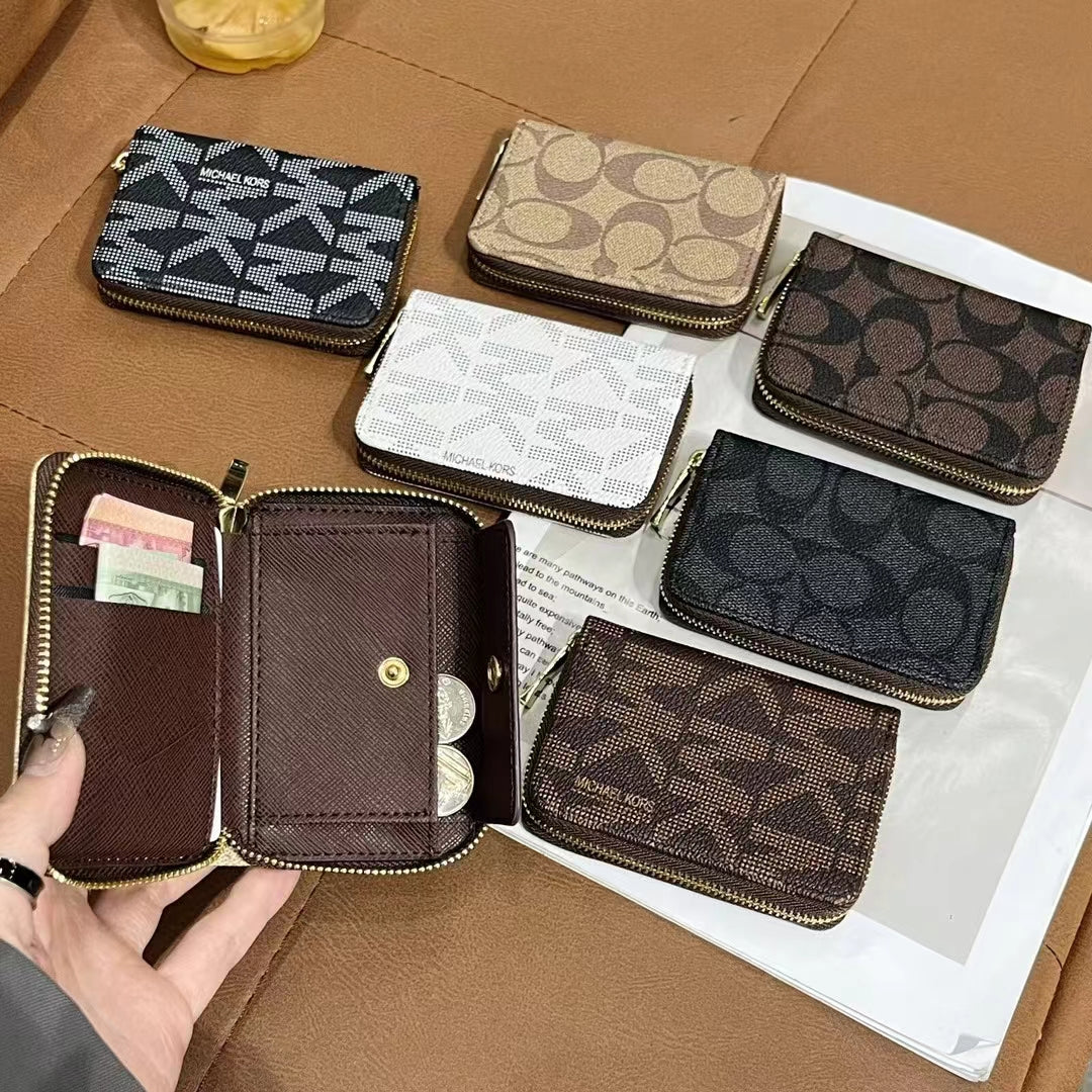 Coleção luxuosa de carteira com zíper inspirada em MK & CO