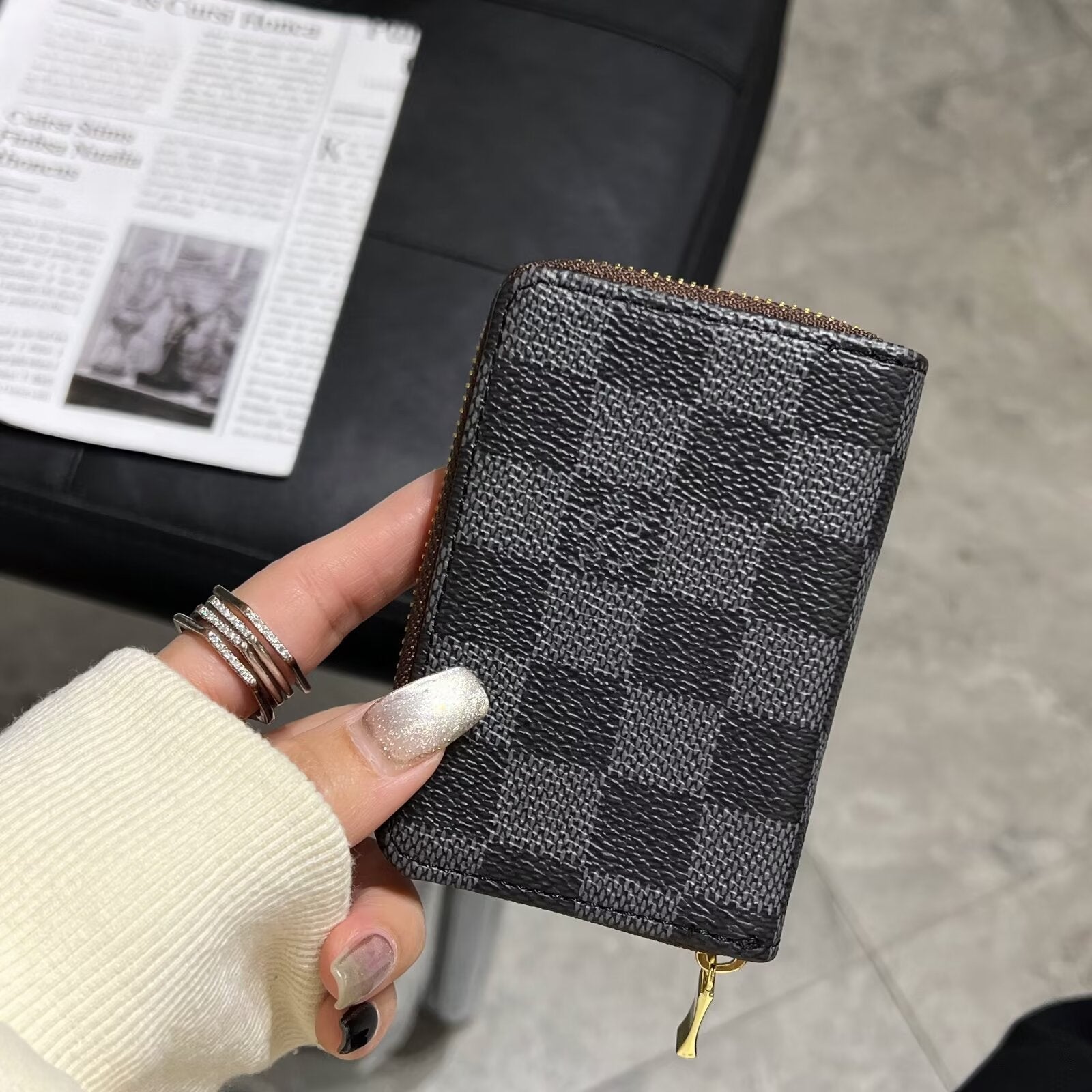 Coleção de carteira luxuosa com zíper com monograma – LV, GG e BBR
