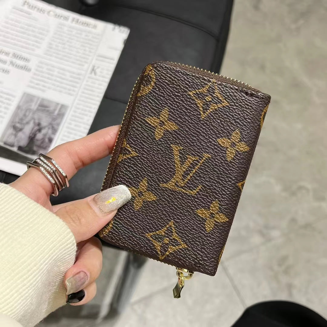 Coleção de carteira luxuosa com zíper com monograma – LV, GG e BBR