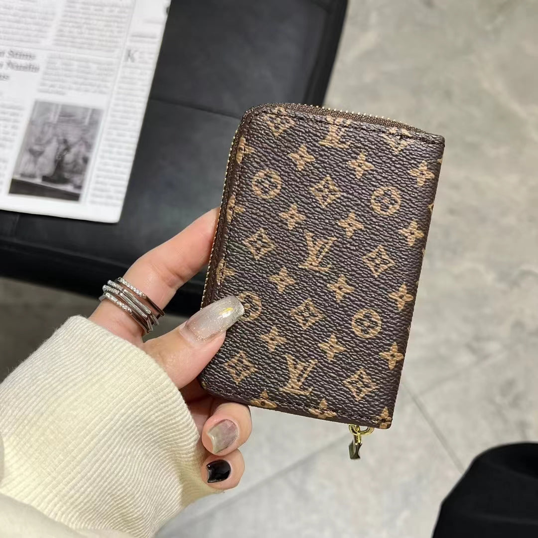 Coleção de carteira luxuosa com zíper com monograma – LV, GG e BBR