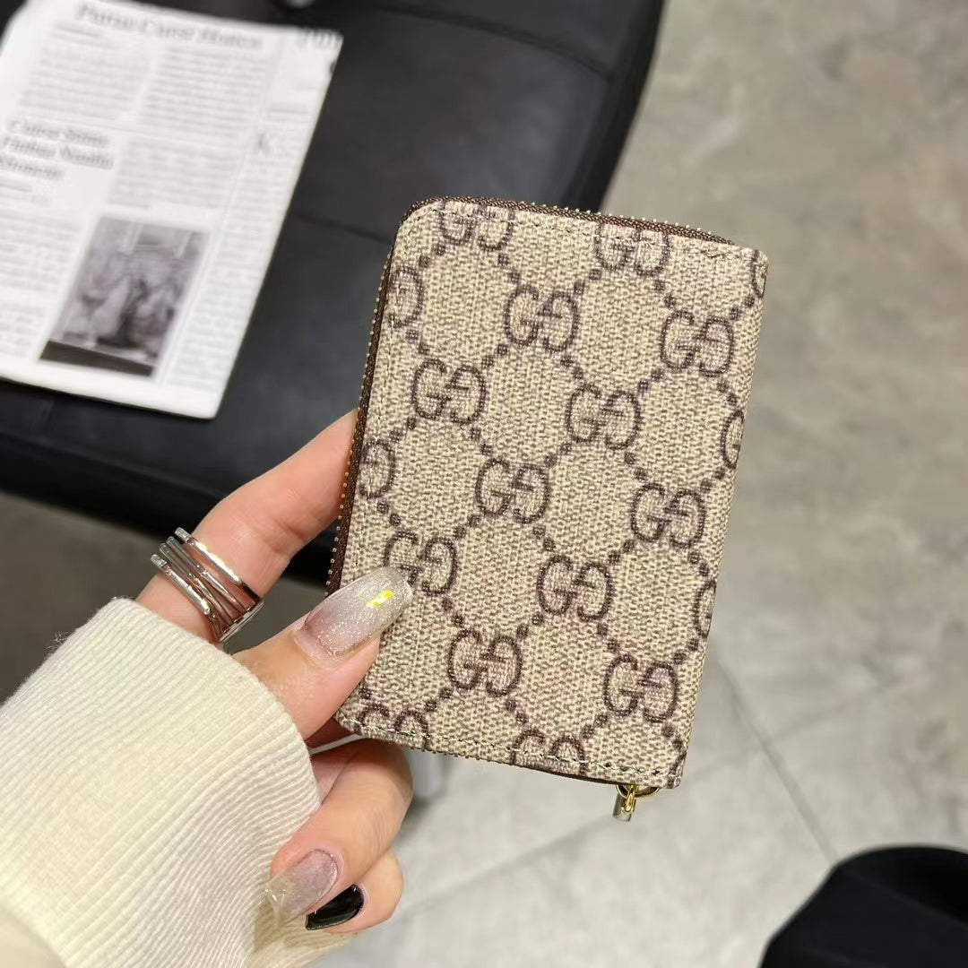 Coleção de carteira luxuosa com zíper com monograma – LV, GG e BBR