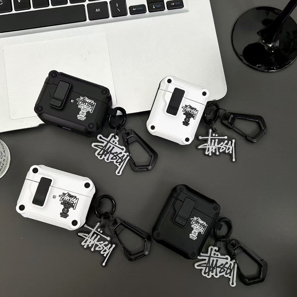 Streetwear Inspired Rugged AirPods Case with Carabiner Clip