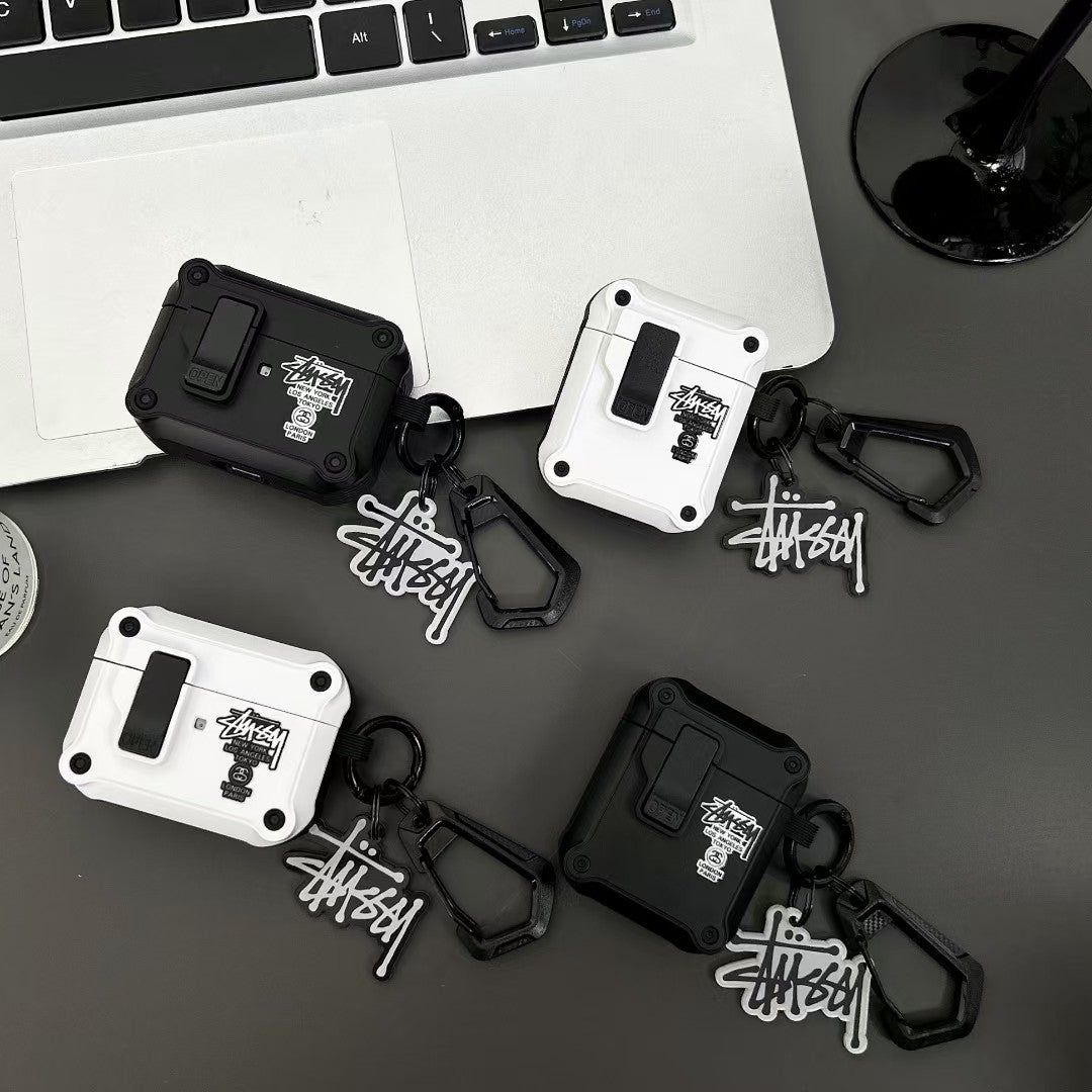 Streetwear Inspired Rugged AirPods Case with Carabiner Clip